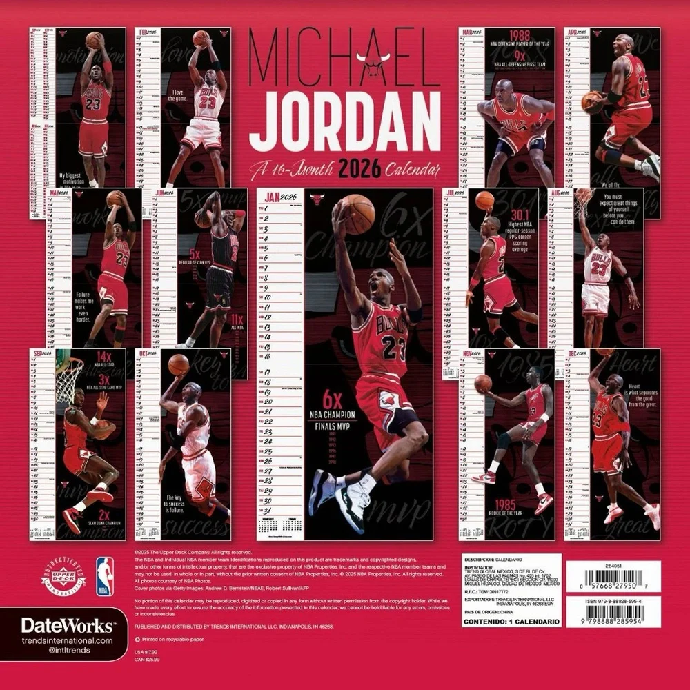 Michael Jordan 2026 Basketball Calendar - Picture 4 of 8